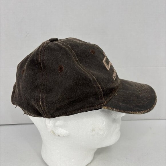 Chevrolet Snap Back Baseball Cap Brown Adult One Size Embroidered Chevy Logo Hat - Picture 2 of 7